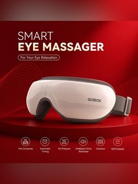 NWT Gobok Smart Eye Massager - White/Grey